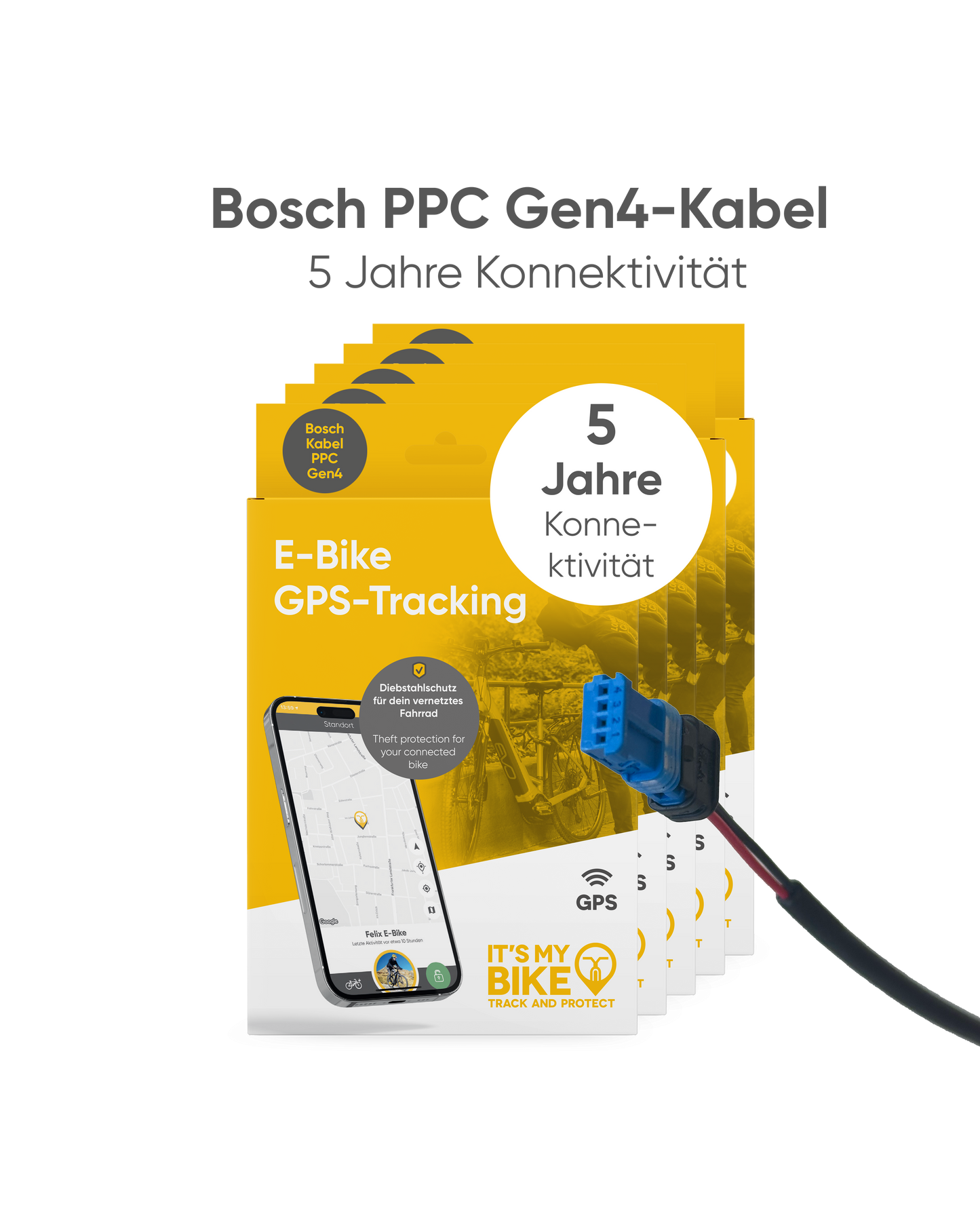 IT'S MY BIKE GPS tracker met BoschGen3 kabel inclusief 5 jaar service: diefstalbeveiliging | ondersteuning bij herstel