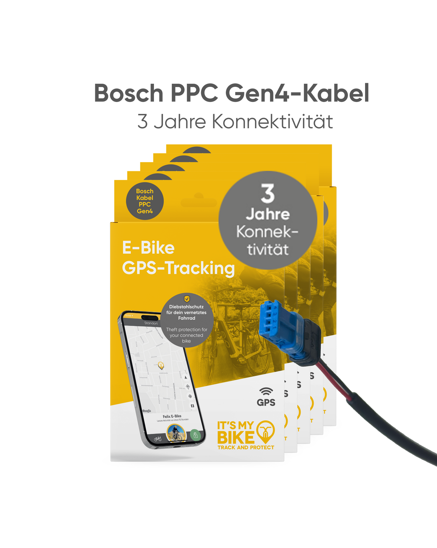 IT'S MY BIKE GPS tracker met BoschGen3 kabel inclusief 3 jaar service: diefstalbeveiliging | ondersteuning bij herstel