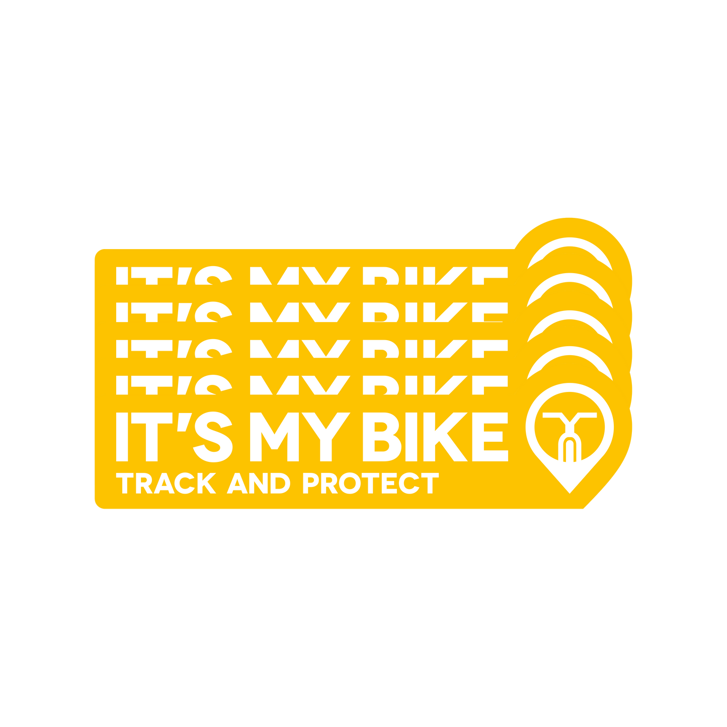 IT'S MY BIKE-Werbeaufkleber "Track and Protect"